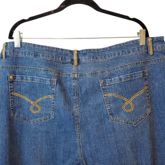 🎁Ashley Stewart Plus Size Jeans with Embellishments Size 22 - Picture 5 of 7